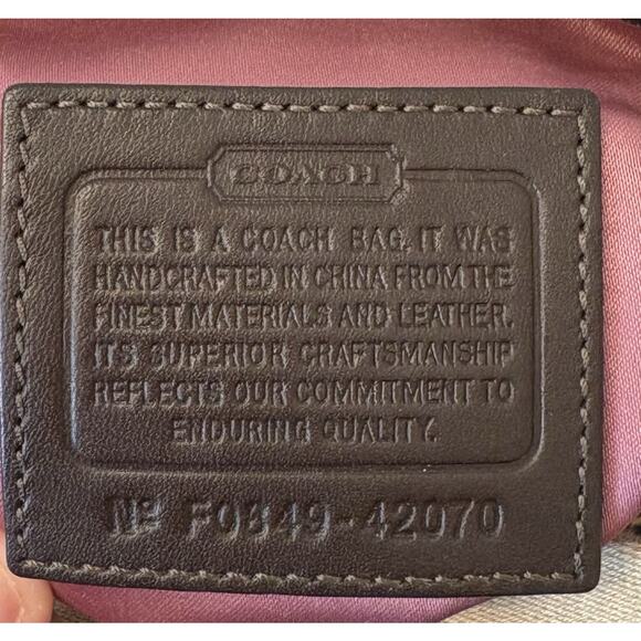 Coach Y2K Crossbody Patchwork Style Metallic Print Purse Swingpack F60849-42070 - Picture 14 of 14